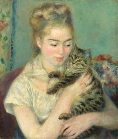 Vrouw met kat (1875)