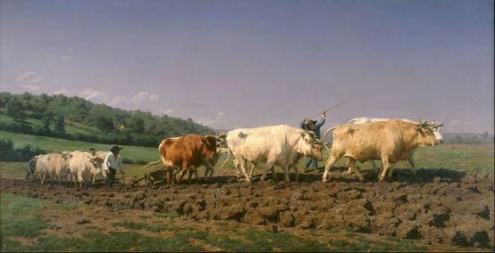 Ploegen in de Nivernais (1849)